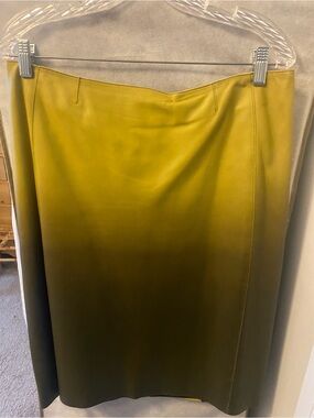 Anne Klein Chartreuse Pencil Skirt “size 12” w/matching top “size 10”